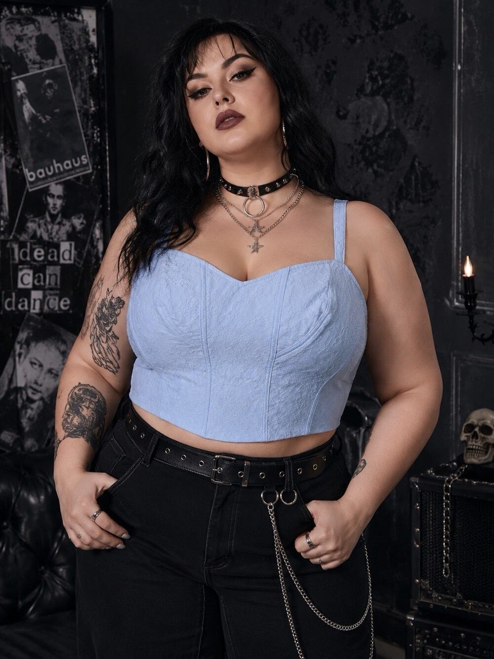 Tripp NYC Corset Top Womens Size 5 White Lace Y2K NWT Bustier Gothic Punk Volup